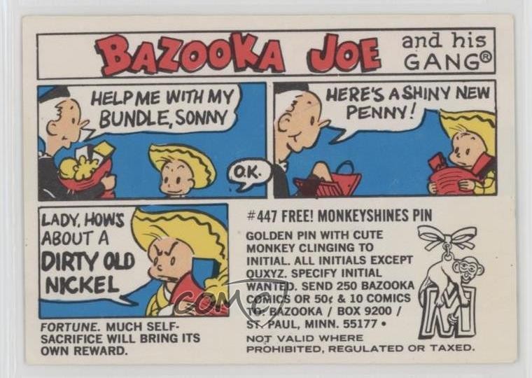1960s Topps Bazooka Joe Comic Cards Help me with my Bundle Sonny 0c41