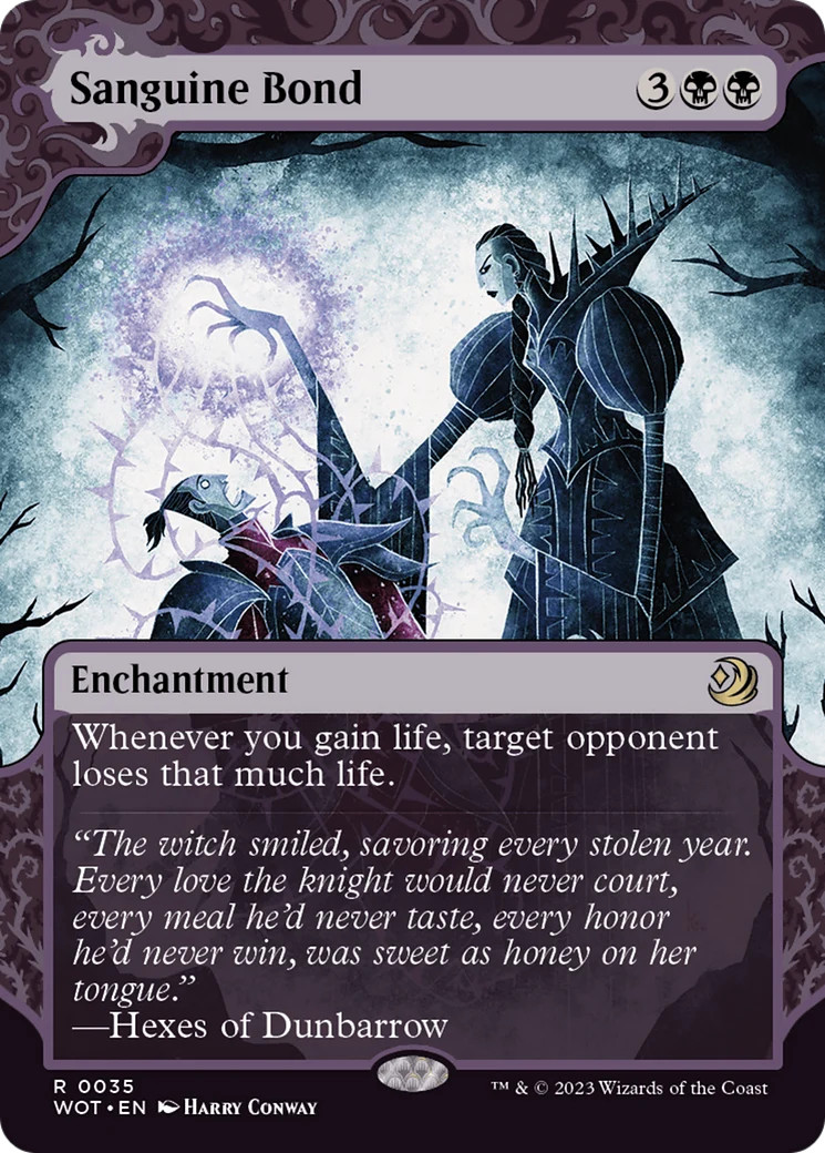 MTG Sanguine Bond 35 NM Wilds of Eldraine: Enchanting Tales Rare