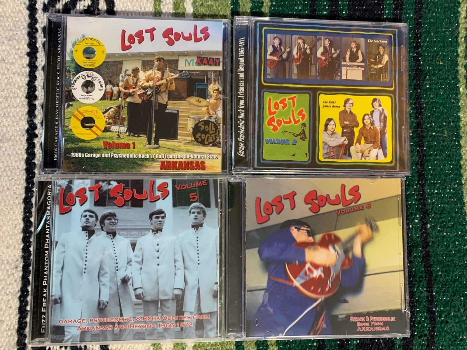 LOST SOULS VOLUME 1, 2, 5, 6 GARAGE & Psychedelic Rock From Arkansas Lot Of 4