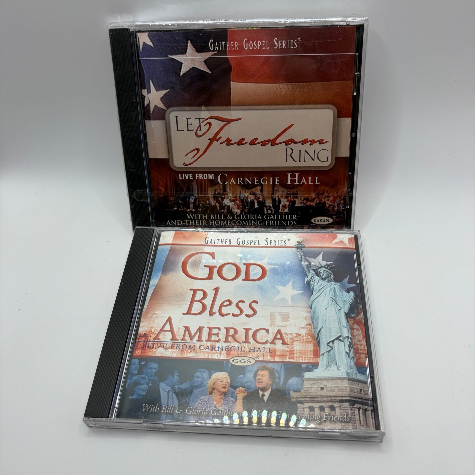 Gaither Homecoming Carnegie Hall Let Freedom Ring God Bless America 2 CD Lot