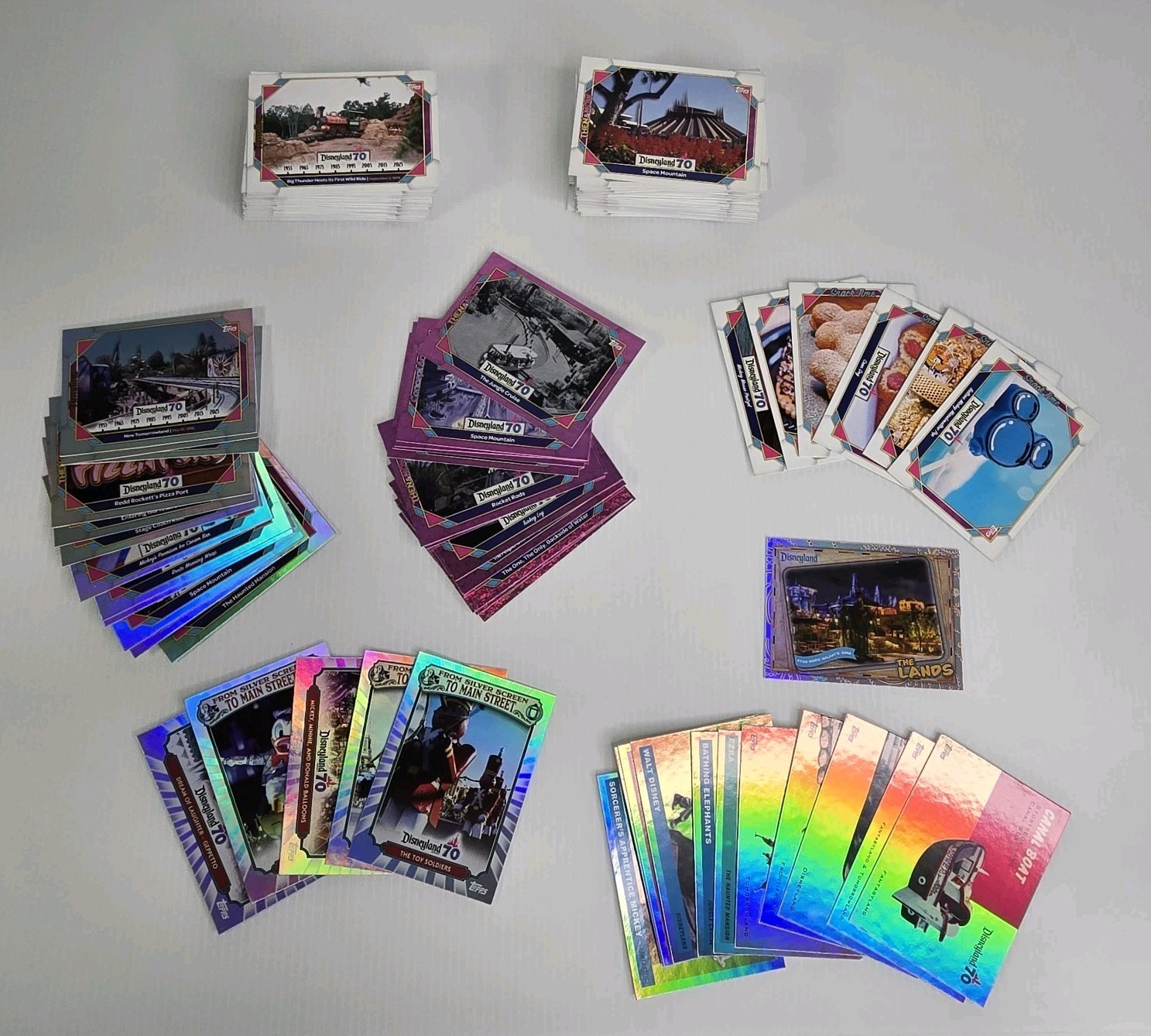 Topps Disneyland 70th Anniversary Bulk Lot of 151 Cards - Base Cards and Inserts