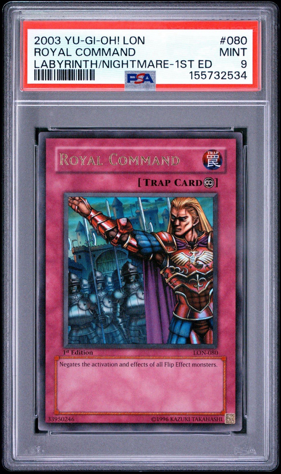 Yu-Gi-Oh 2003! Royal Command LON 1° Edizione Ultra Rara PSA 9