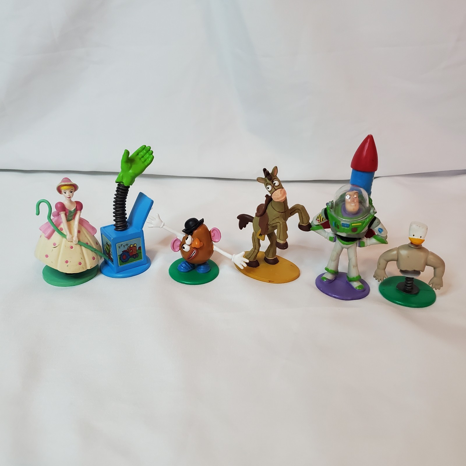 Lotto Rare Action Figure Toy Story 2001 Collezione Pvc Toys Buzz Woody Bo Peep