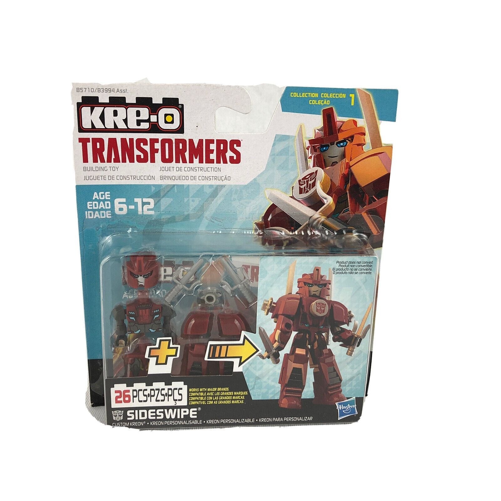 💥 Kre-o Transformes Kreon 26 pezzi Sideswipe Armor up series kit di costruzione giocattolo