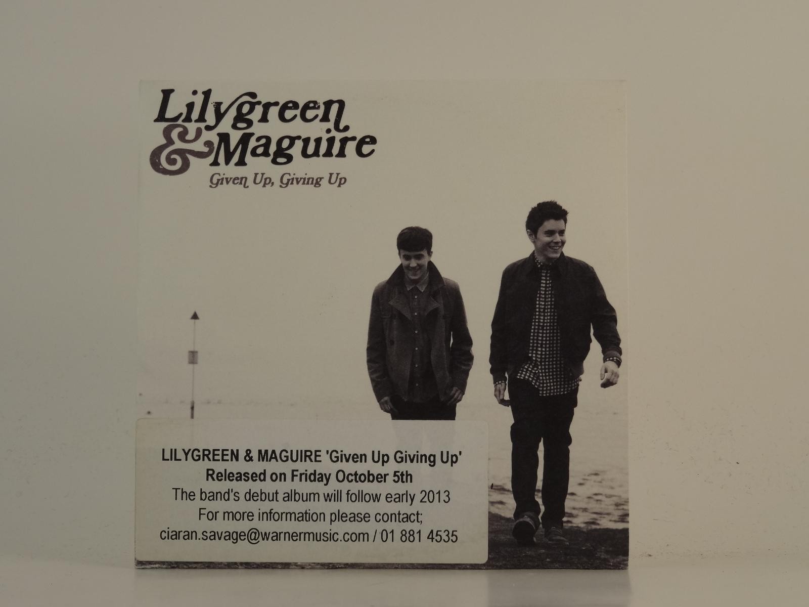 LILY GREEN AND MAGUIRE GIVEN UP GIVING UP (H1) 1 Track Promo CD Single including