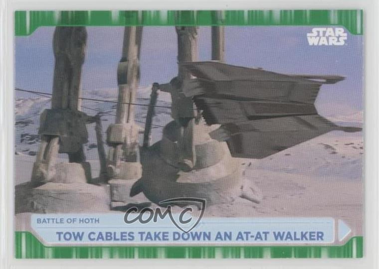 2021 Star Wars Battle Plans Green /99 AT-AT Tow Cables Take Down an Walker 07uj