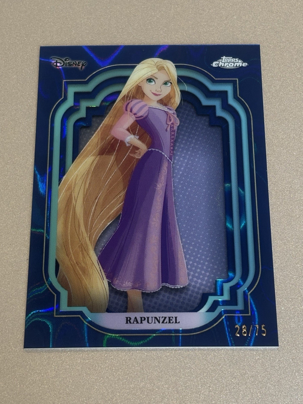 2024 Topps Chrome Disney Rapunzel Dark Blue Light Blue Lava /75  #139