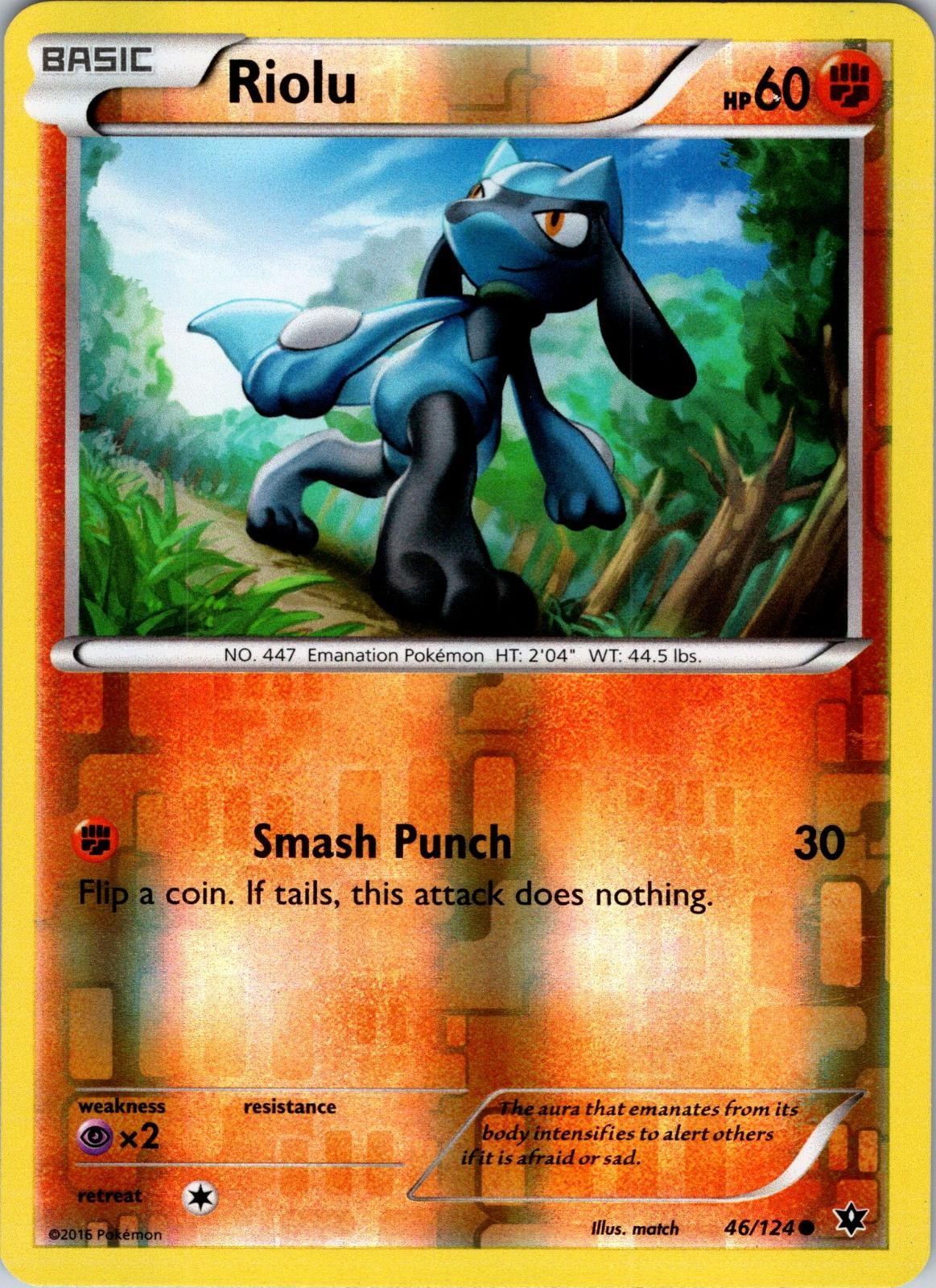 Riolu 46/124 Common Fates Collide Pokemon Reverse Holo NM-LP