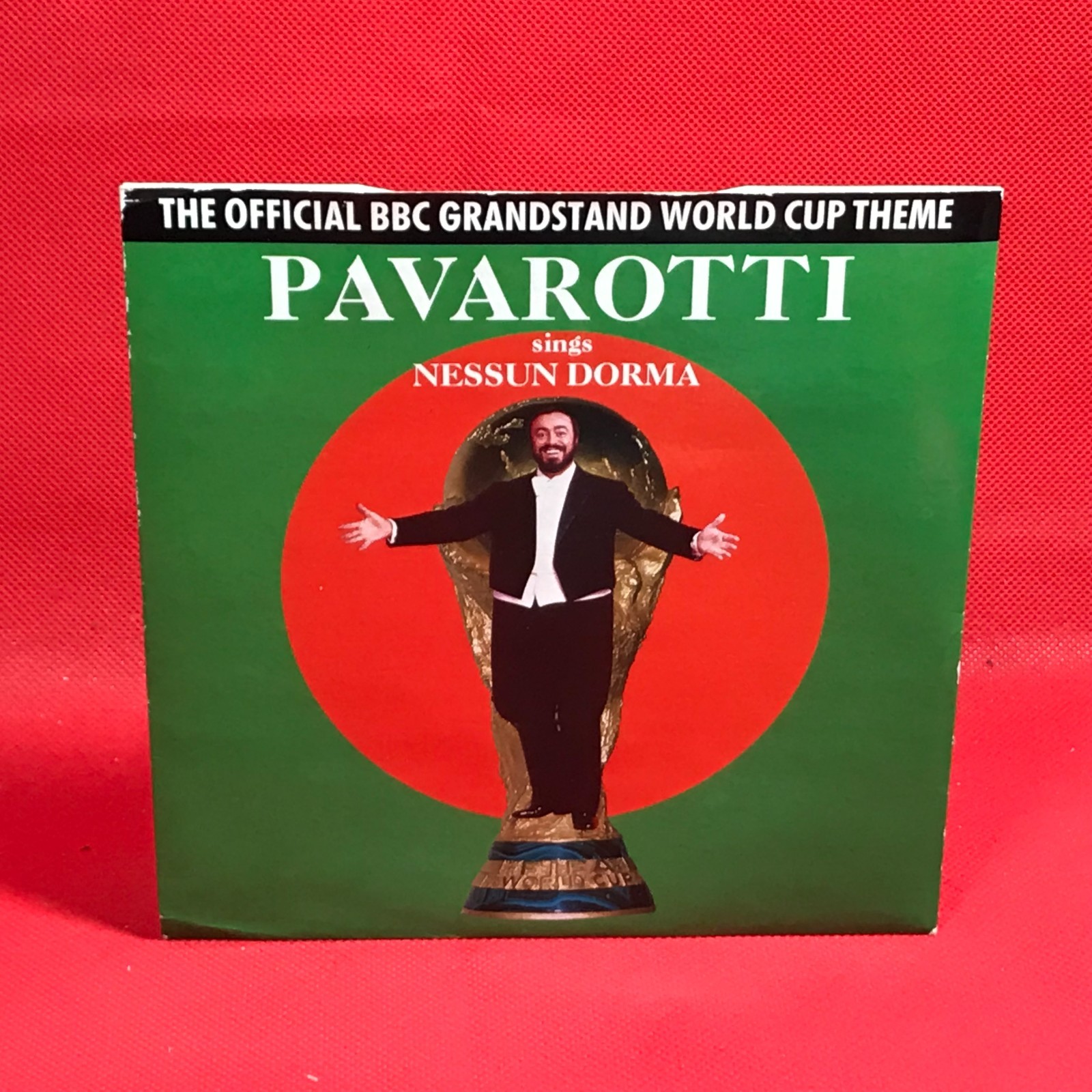 PAVAROTTI Nessun Dorma 1990 UK 7" vinyl single O Sole Mio 45 BBC Grandstand ~