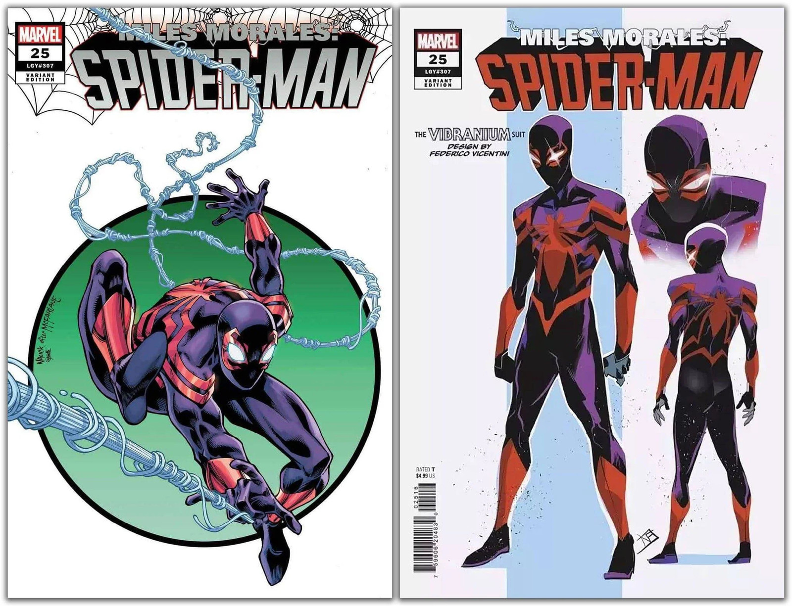 MILES MORALES #25 Todd Nauck Homage Variant Cover + 1:10 Ratio Variant