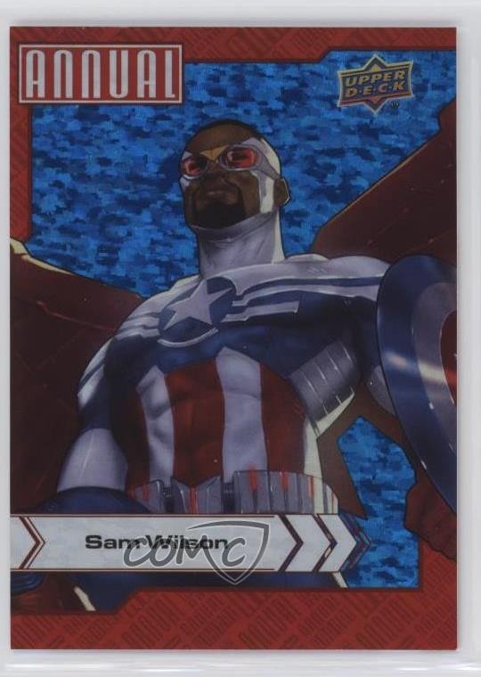 2022-23 Upper Deck Marvel Annual Blue Sparkle Sam Wilson #76 18y2