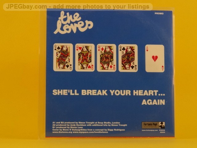 THE LOVES XS +OS (L76) 4 Track Picture Promo CD Single plus Picture Sleeve FORTU