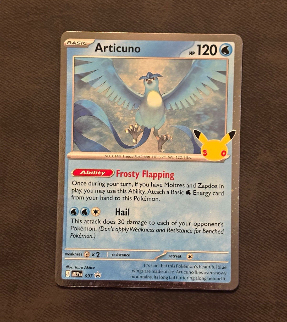 Pokémon TCG Articuno Me: Mega Evoluzione Promo 097 Holo Promo Basic HP 120
