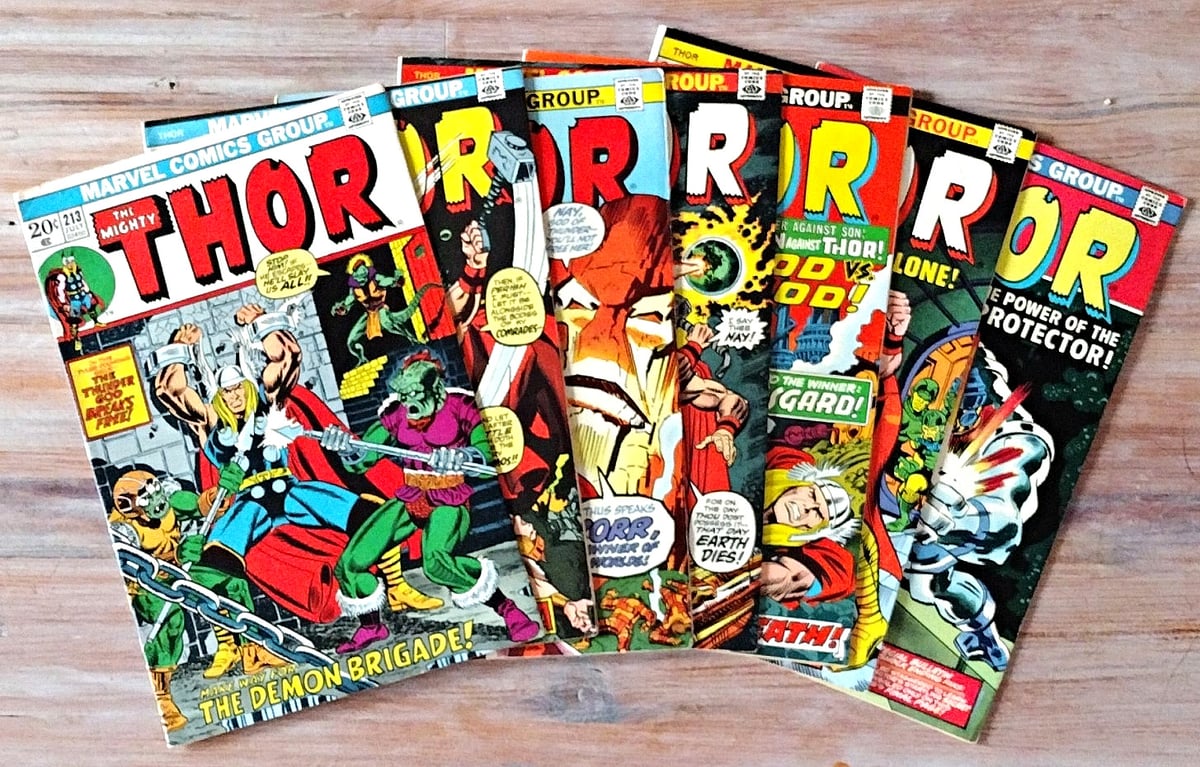Marvel Comics Il Potente Thor Lotto di 6: #213-219 (1973) molto belli