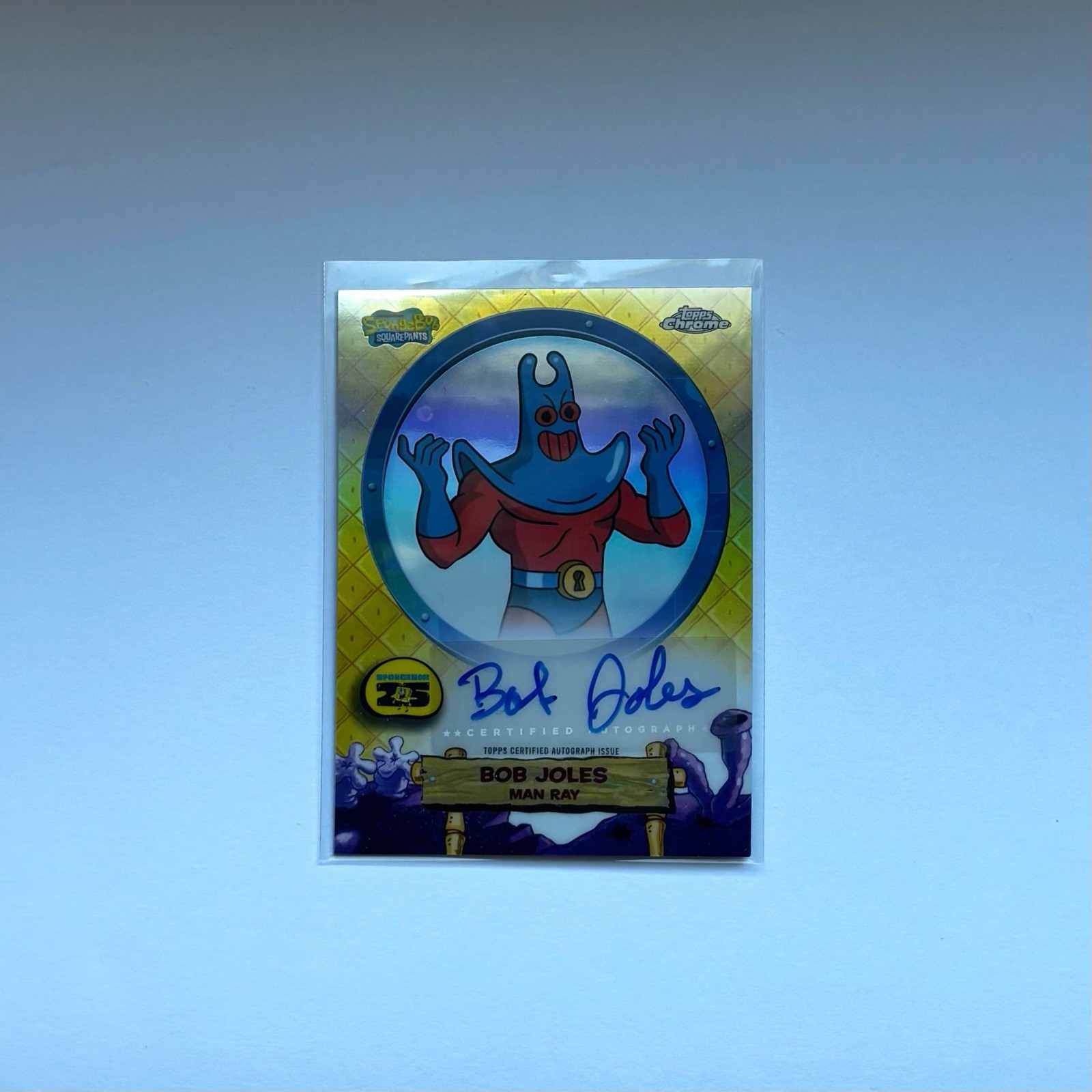 2025 Spongebob Topps Chrome SOLO AUTOGRAPH CARD BOB JOLES VOICING MAN RAY