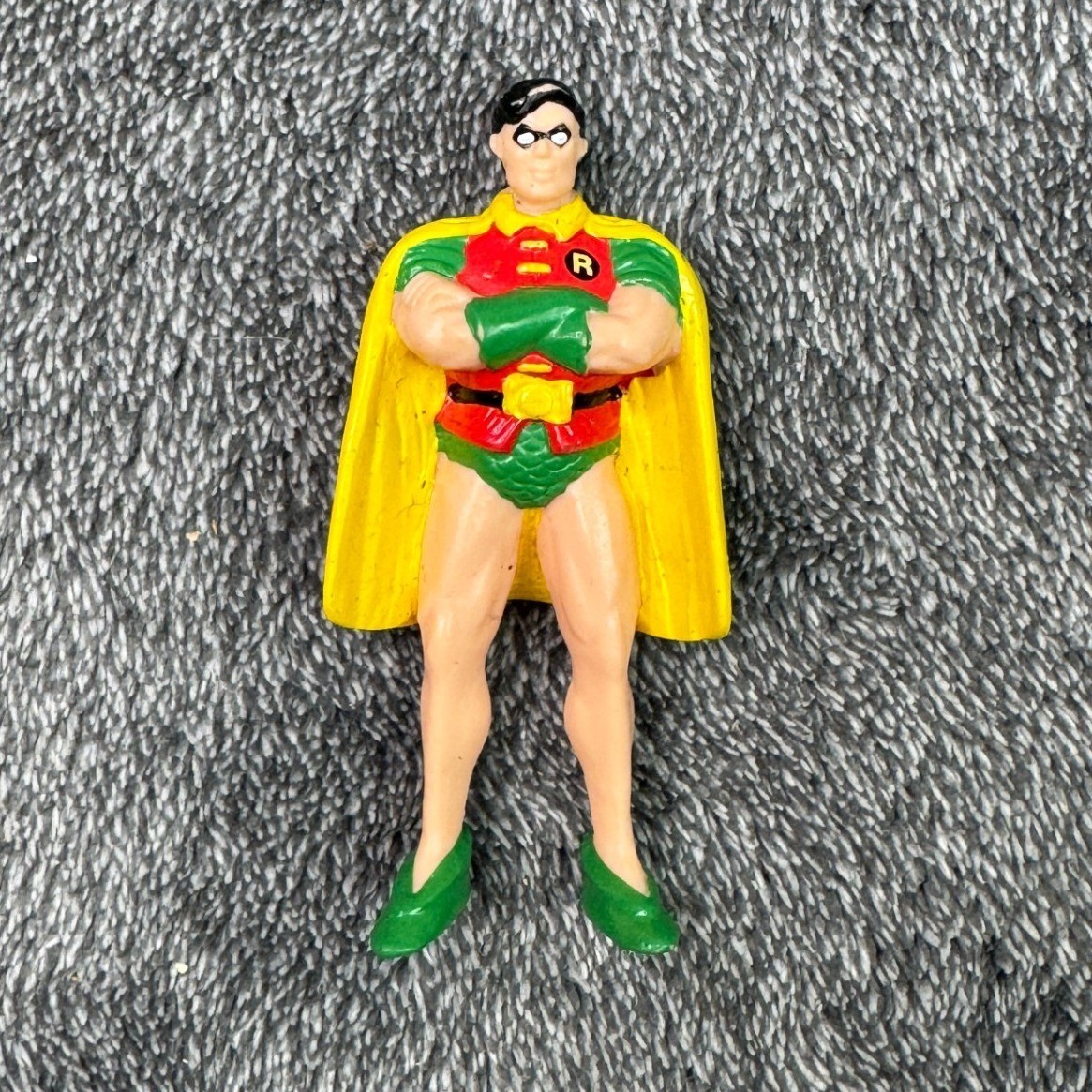 1989 Applause DC Comics Robin 3" PVC Figura Vintage Batman Capo Giallo