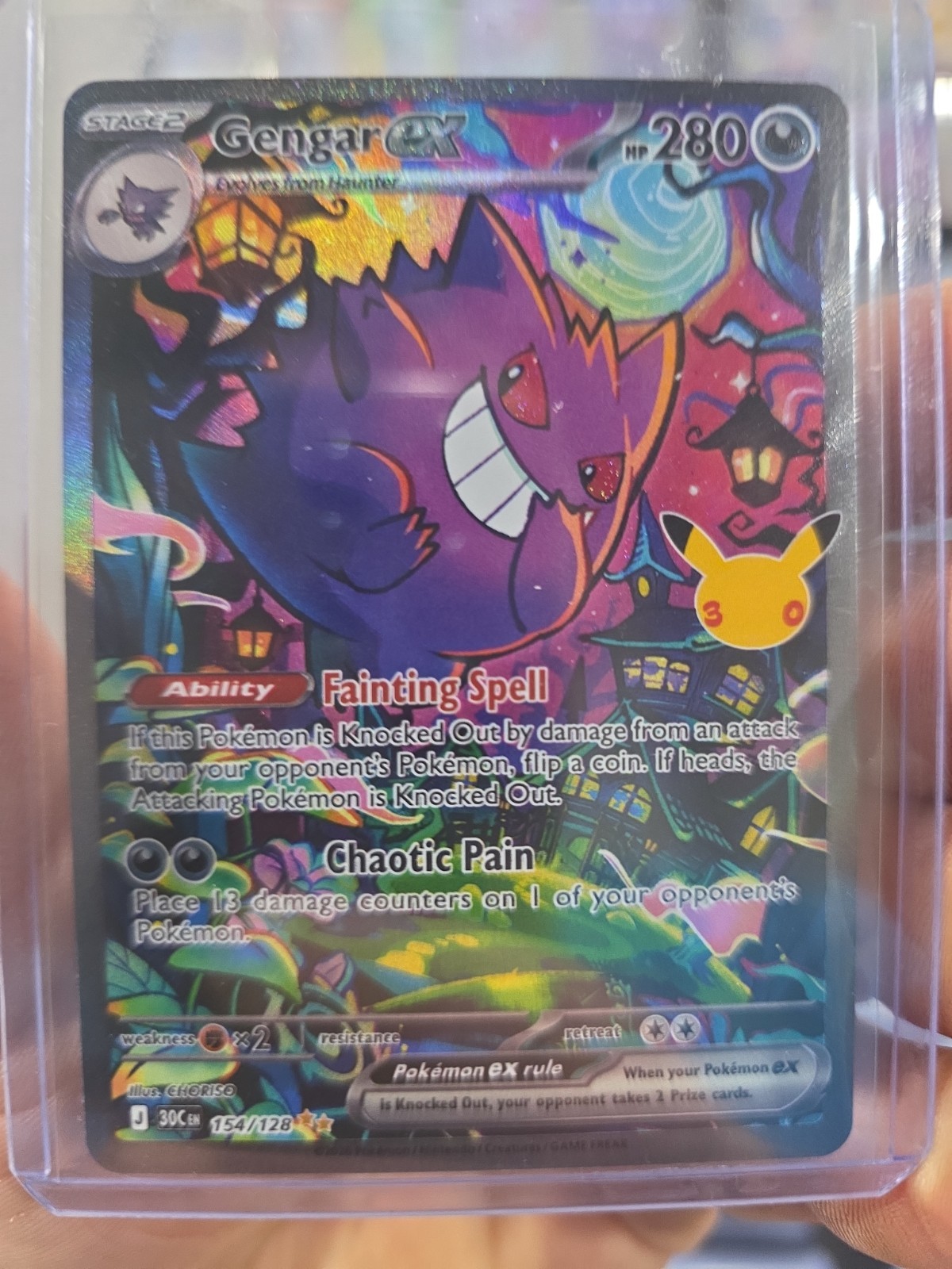 Gengar ex celebrazione 30° anniversario 154/128 SIR Holo inglese