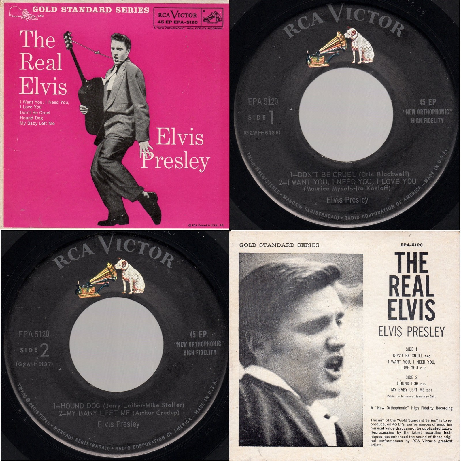 EX/NM (GSS) Elvis Presley "The Real Elvis" RCA Victor EPA-5120 1959 Rockabilly