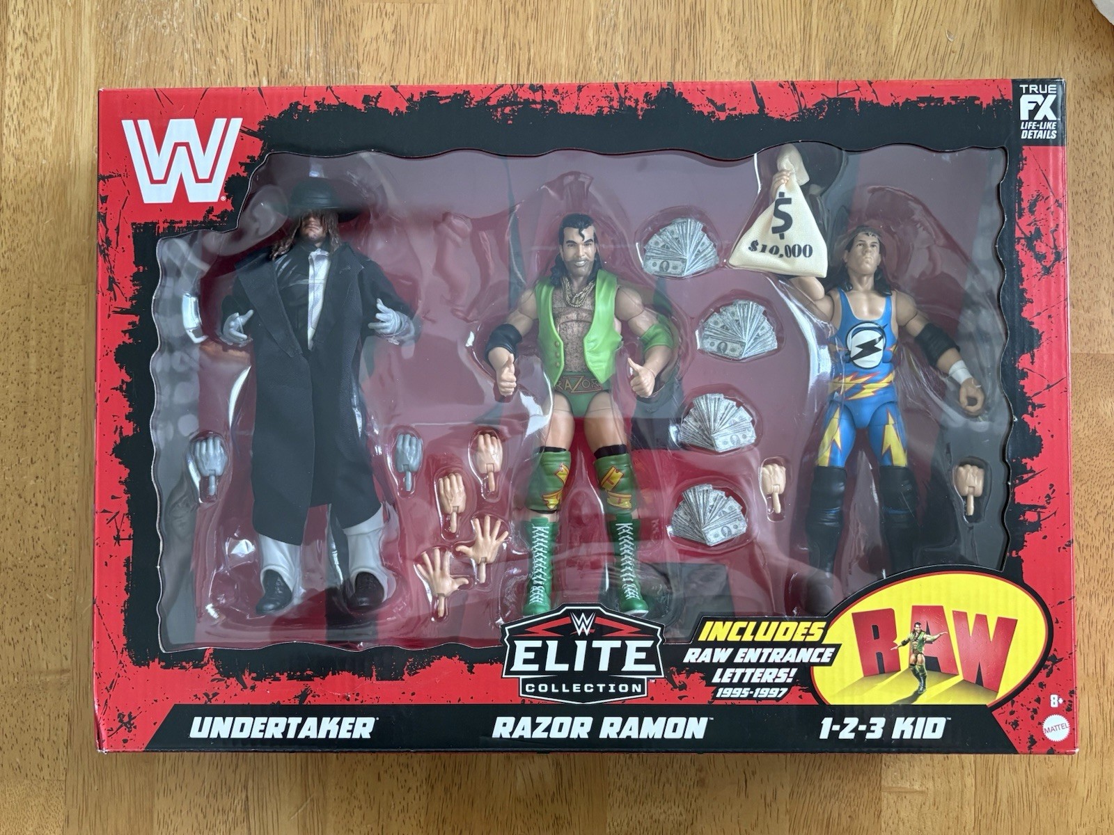 WWE ELITE COLLECTION RAW 30° ANNIVERSARIO CONFEZIONE DA 3 RASOI BECCHINO RAMON 123 KID