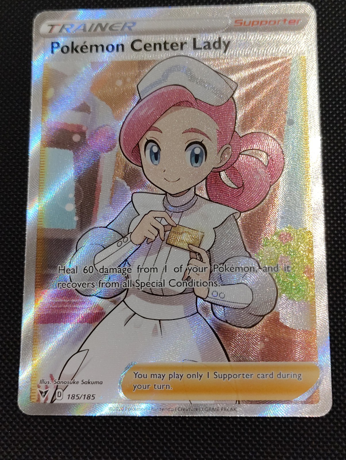 Pokemon Center Lady 185/185 SWSH04: Vivid Voltage Ultra Rare Full Art