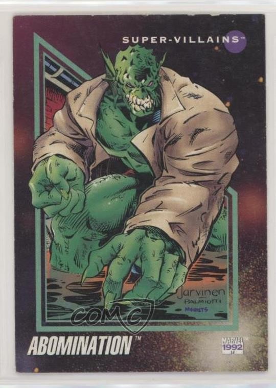 1992 Impel Marvel Universe Serie III Super-Villains Abomination #101 0nl0
