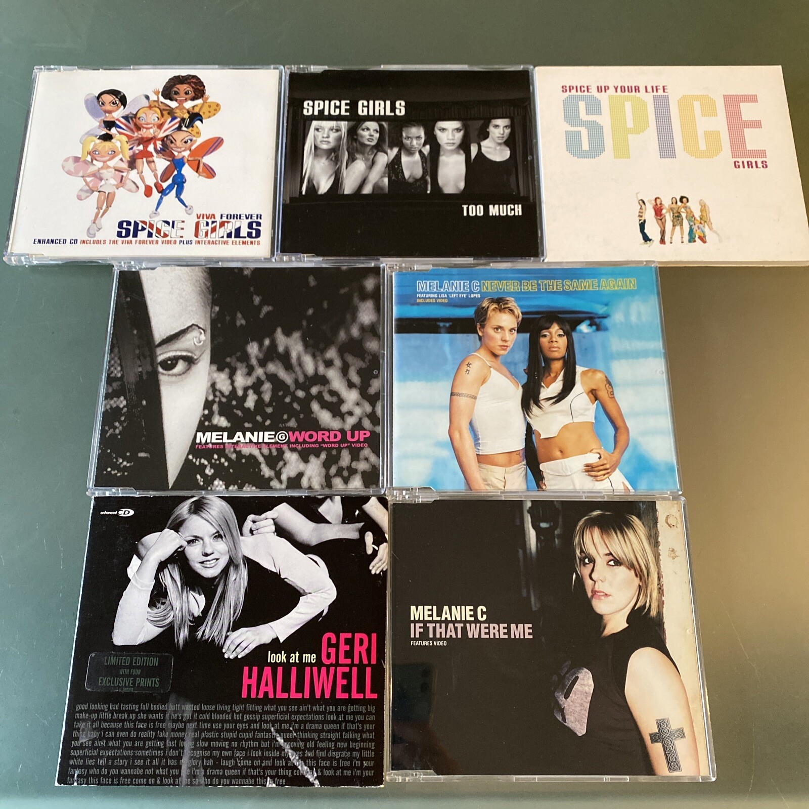 Spice Girls/Geri Hallliwell/Melanie C IMPORT 7 LOT: Viva Forever Look At Me VG+
