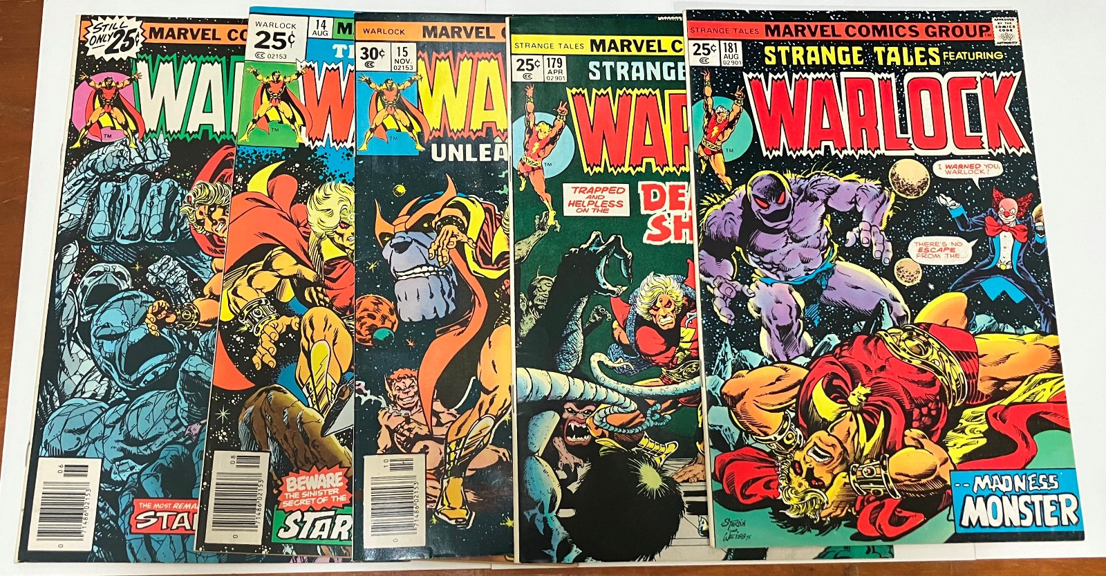 Lotto misto Stregone, Jim Starlin. Strange Tales # 179, 181. Stregone # 13, 14, 15