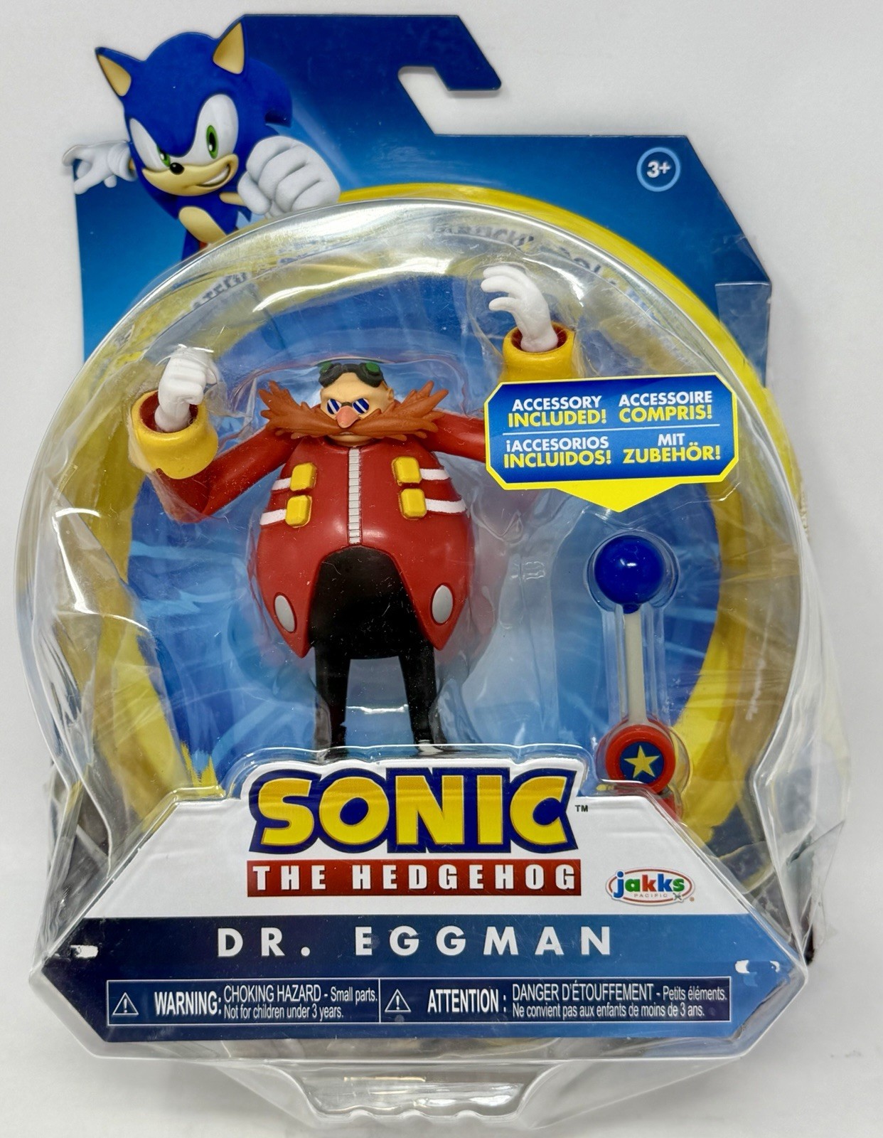 Jakks Pacific Sonic the Hedgehog Action Fig. Dr. Eggman Articulated Damaged Pkg