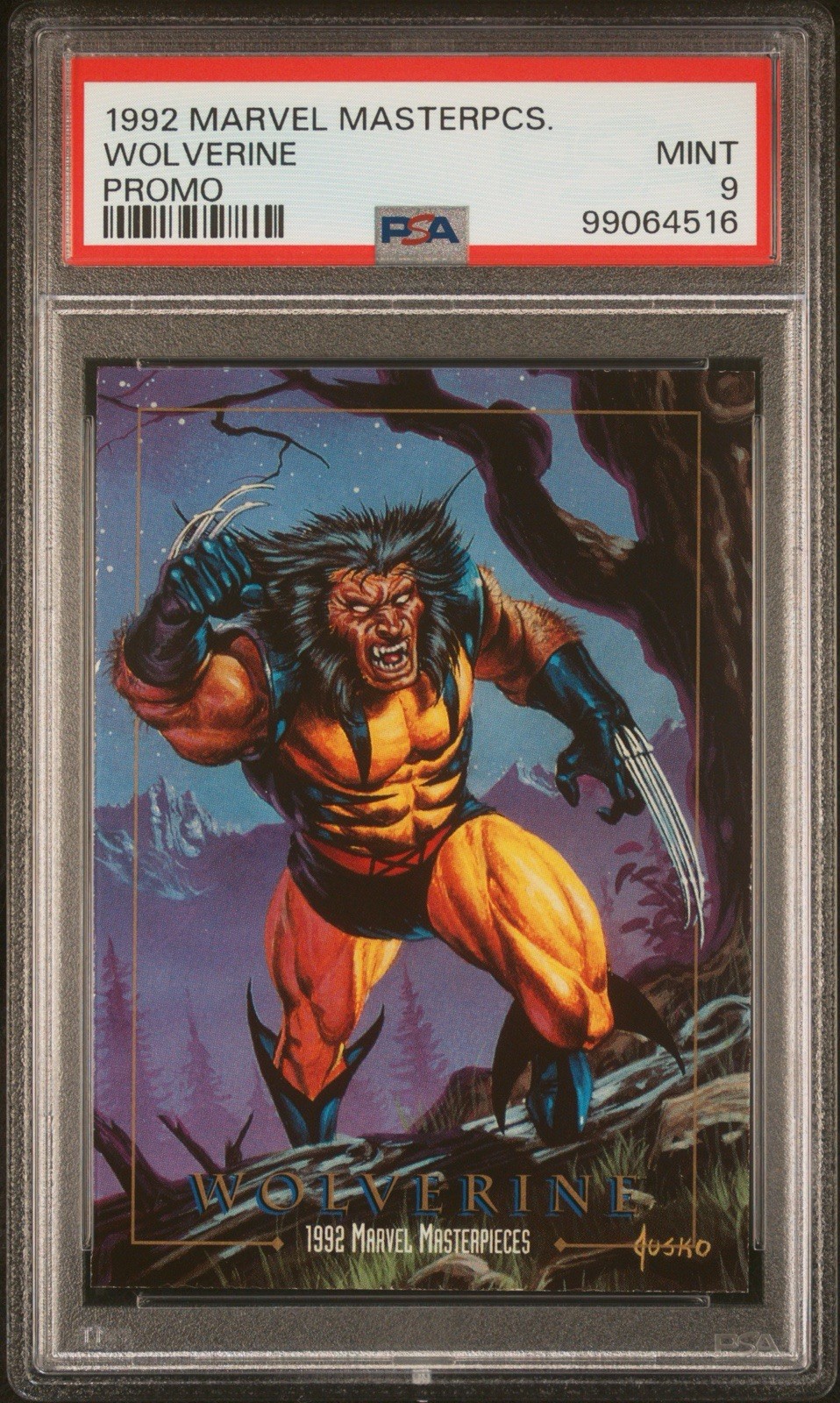 1992 Marvel Masterpieces - Wolverine PSA 9 Promo Mint