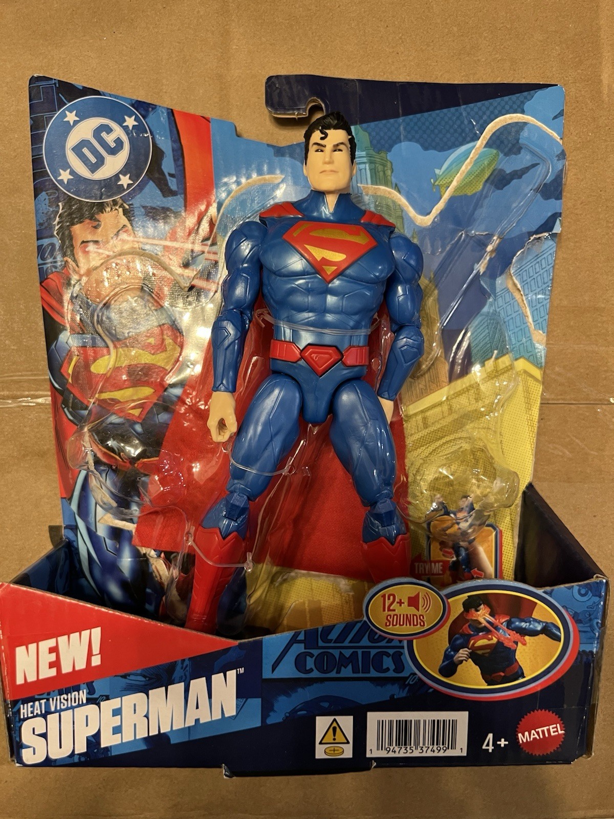 Mattel DC Premiere Heat Vision Superman 6" azione suoni e luci senza accessori