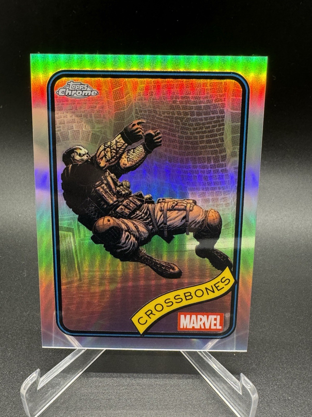2025 Topps Chrome Marvel Crossbones #42 rifrattore carta collezionabile non sportiva