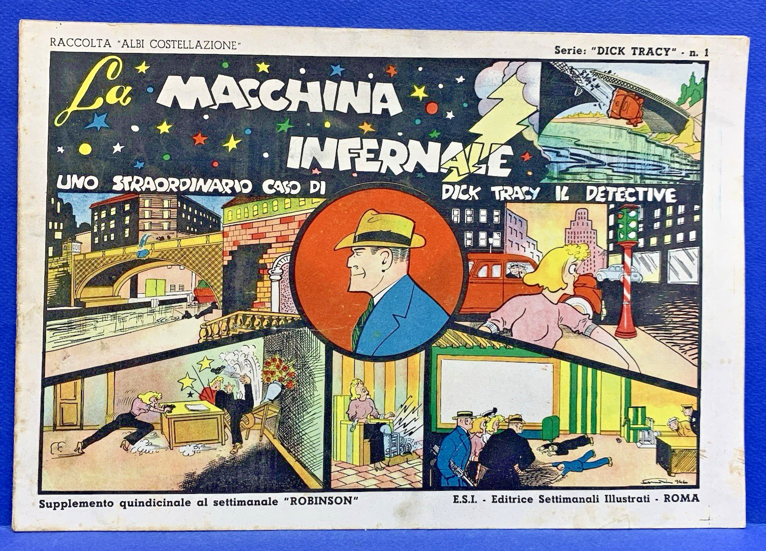 Albi Costellazione serie DICK TRACY Completa 1 - 2 - 3 E.S.I. 1946 ottima