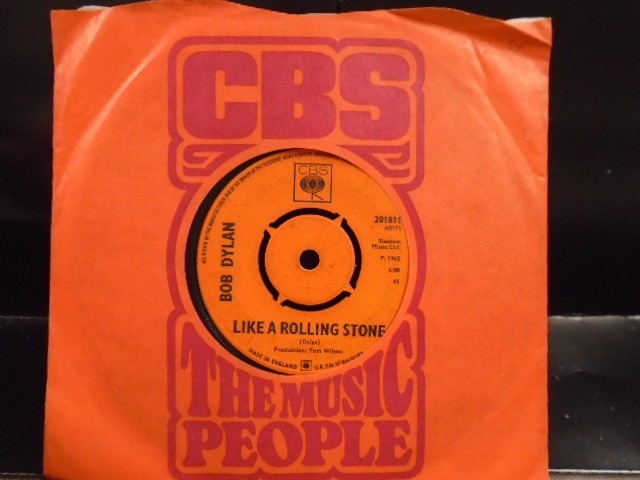 BOB DYLAN " LIKE A ROLLIG STONE  " Or.UK CBS EX COND.IN Or.SL.