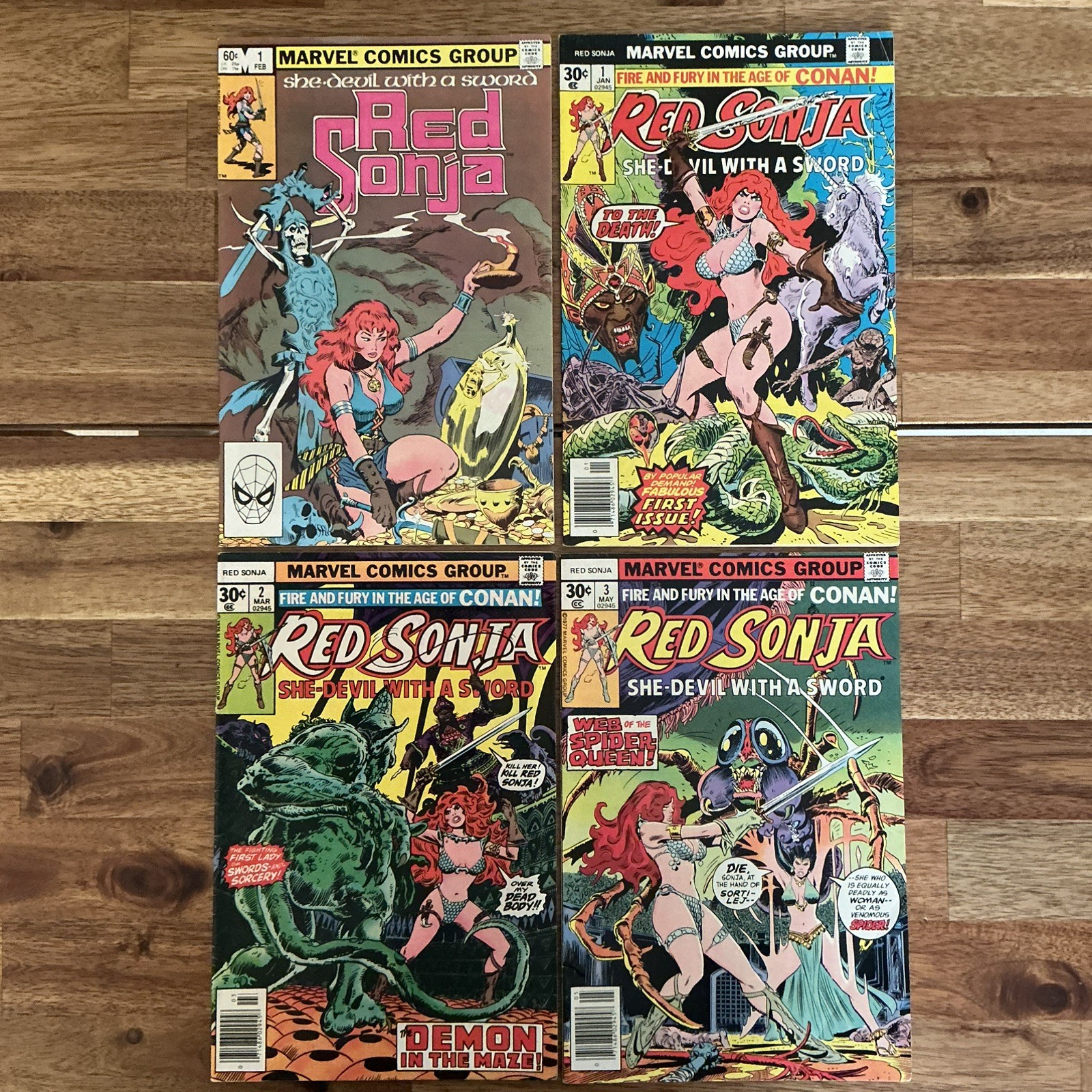 Red Sonja Marvel Comics Bundle 1970’s x 4 Issues 