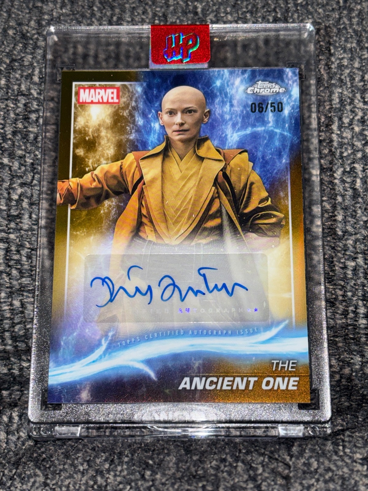 2025 Marvel Chrome Studios Tilda Swinton Gold Auto /50