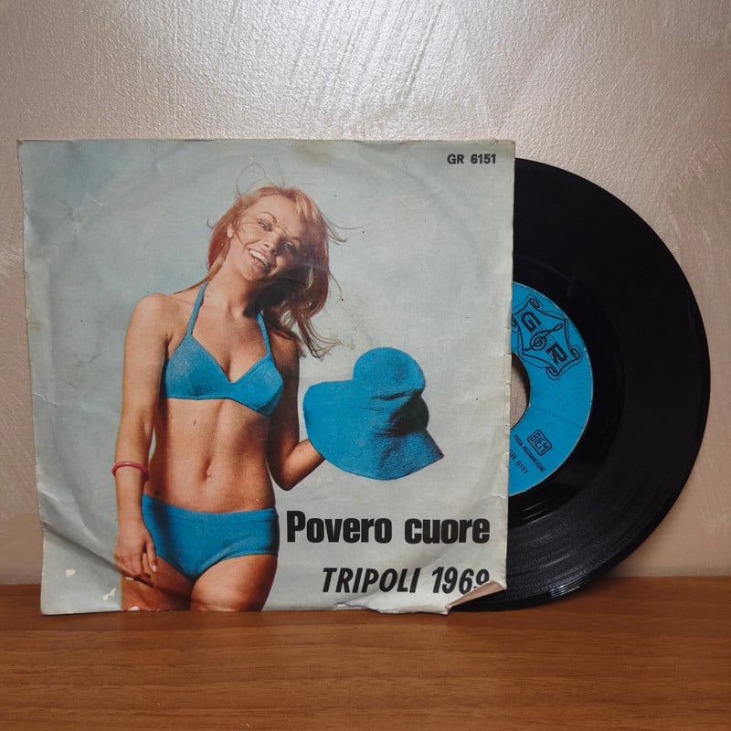 Vinile 45 Giri Sergio Mauri - Povero Cuore / Tripoli 1969 (Originale 1969, GR)