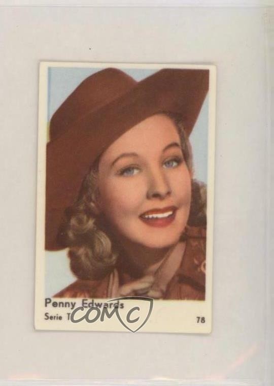 1958 Dutch Gum immagini serie serie T Penny Edwards #78 1md