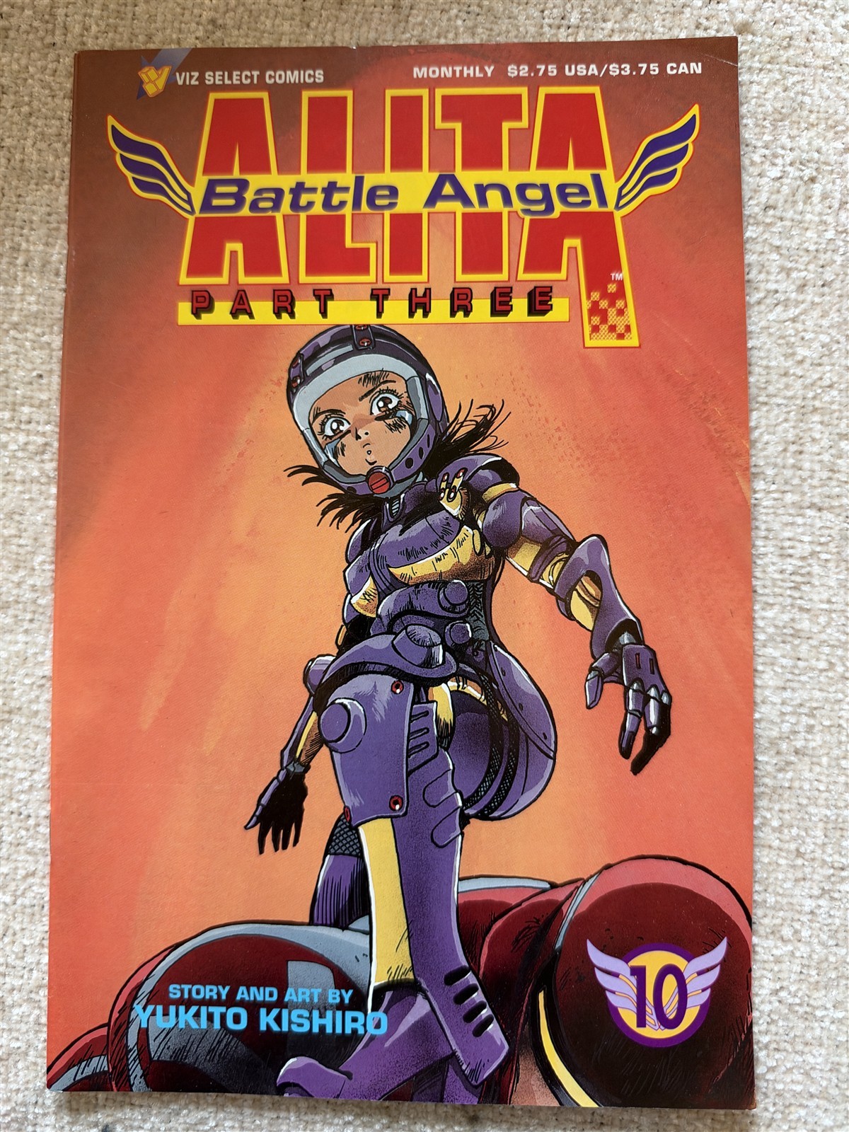 BATTLE ANGEL ALITA Part Three #10 Manga Viz Comics 1994 NM