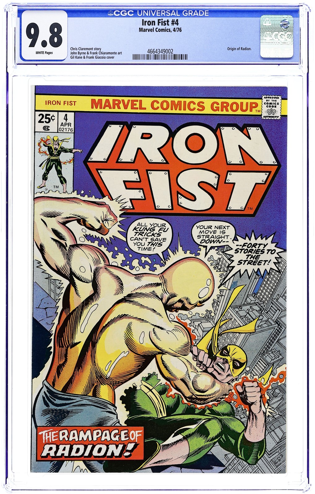 Iron Fist #4 CGC 9.8 1976 4664349002