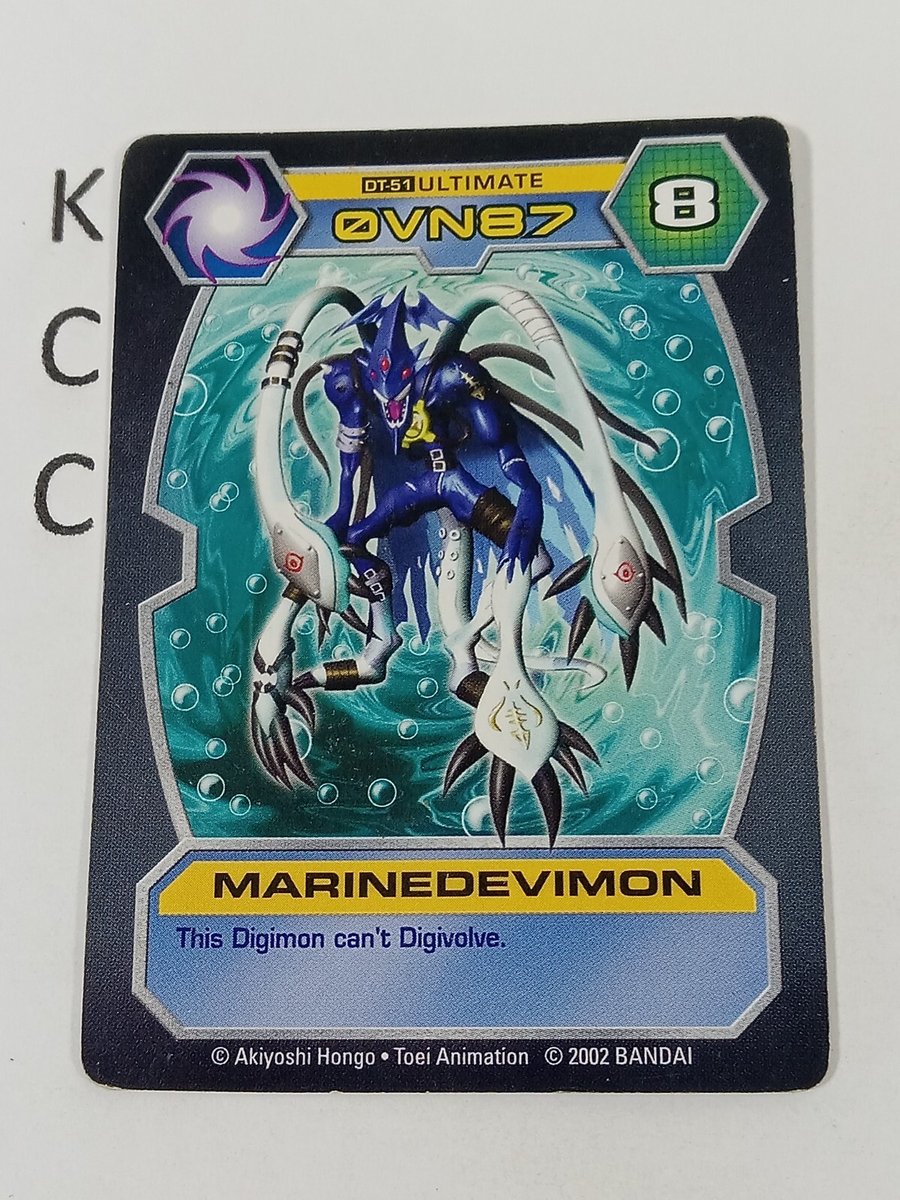2002 Bandi Digimon D-Tector gioco di carte #0VN87 Marinedevimon DT-51 Ultimate