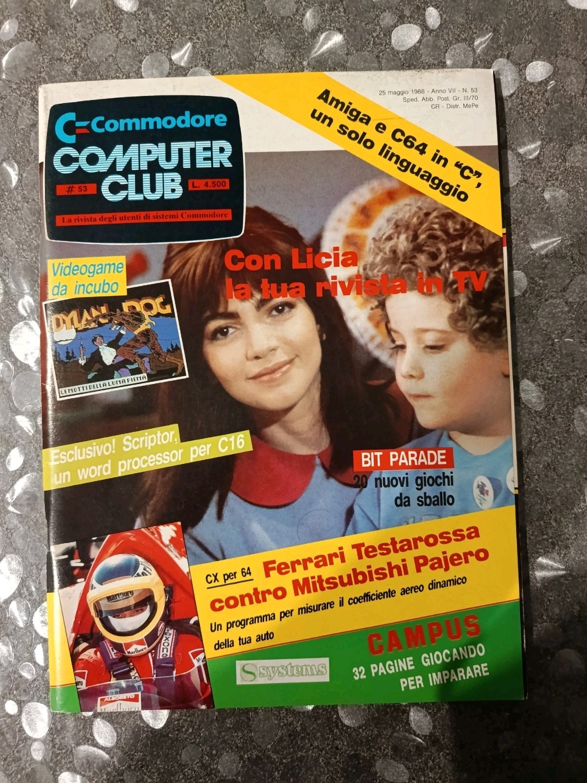 Rara Rivista Computer Club Commodore #53 Cristina D'Avena E Dylan Dog 1988
