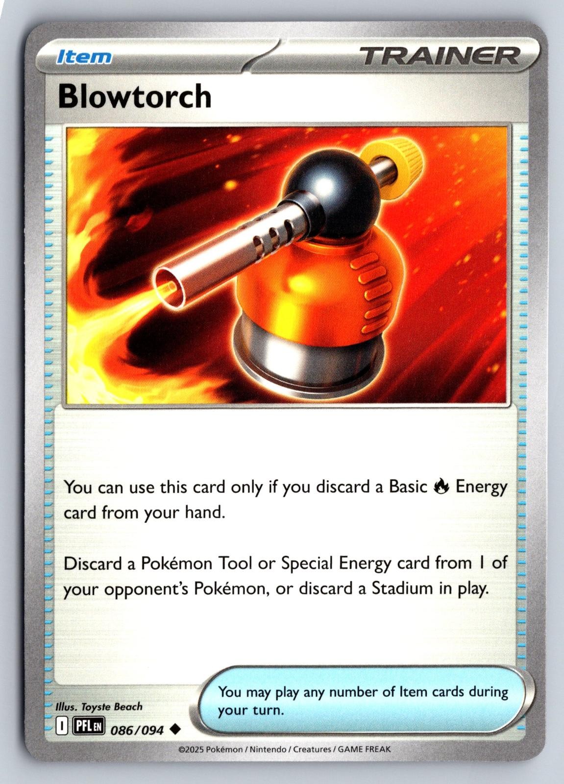 Blowtorch 086/094 Fiamme Fantastiche Pokemon Spiaggia