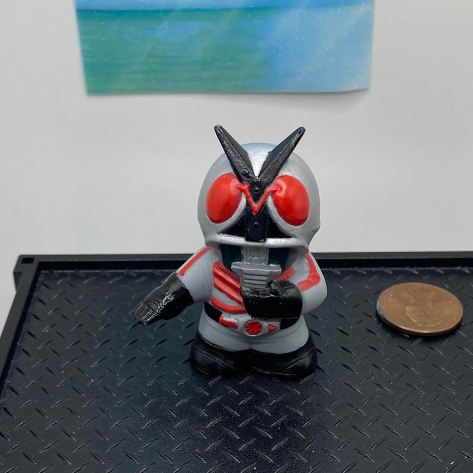 Bandai Kamen Rider X Bambini Finger Puppet Mini Sofubi Figura Tokusatsu