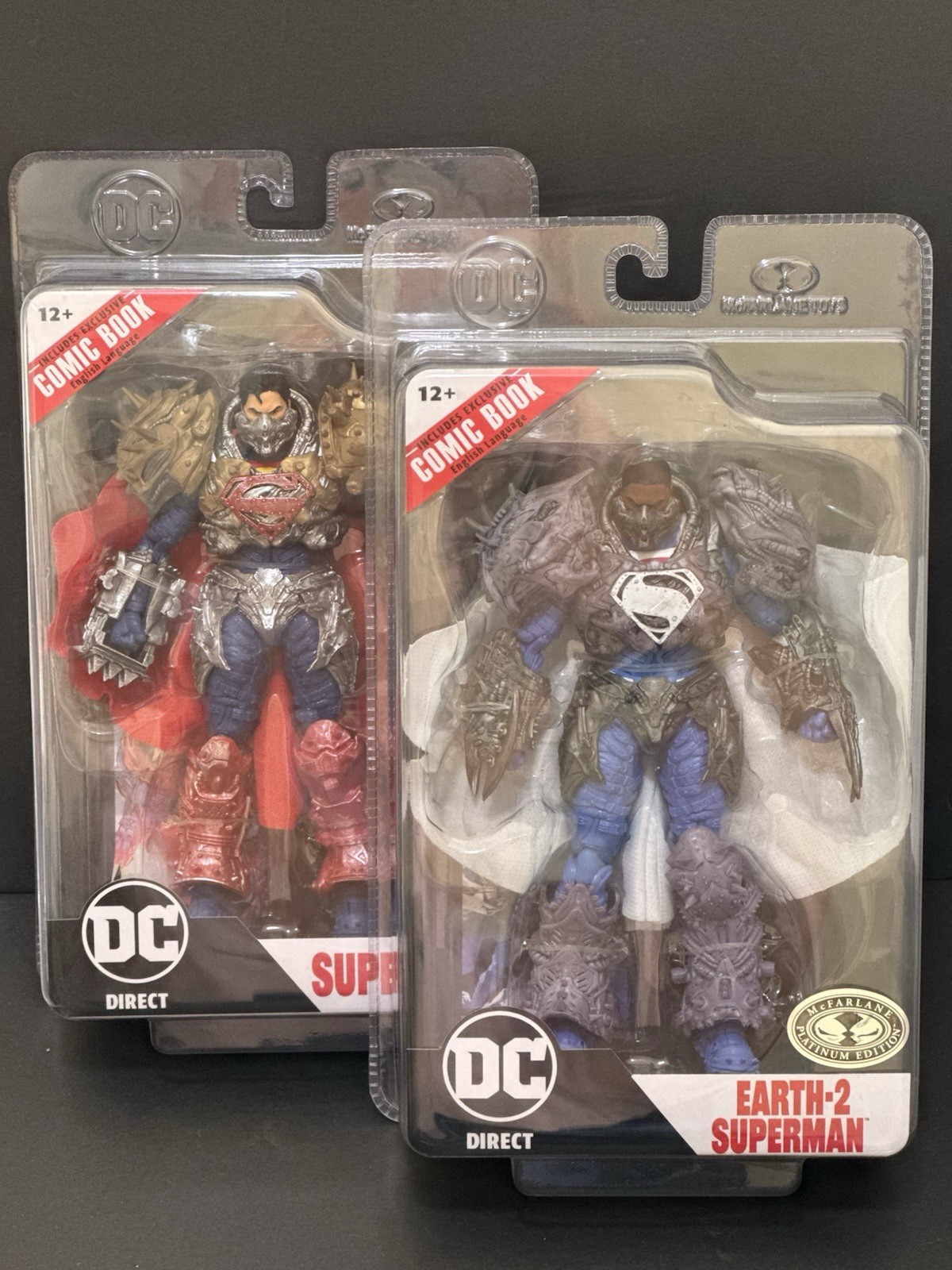McFarlane DC Earth-2 Superman Platinum Edition & Superman Action Figure Bundle 