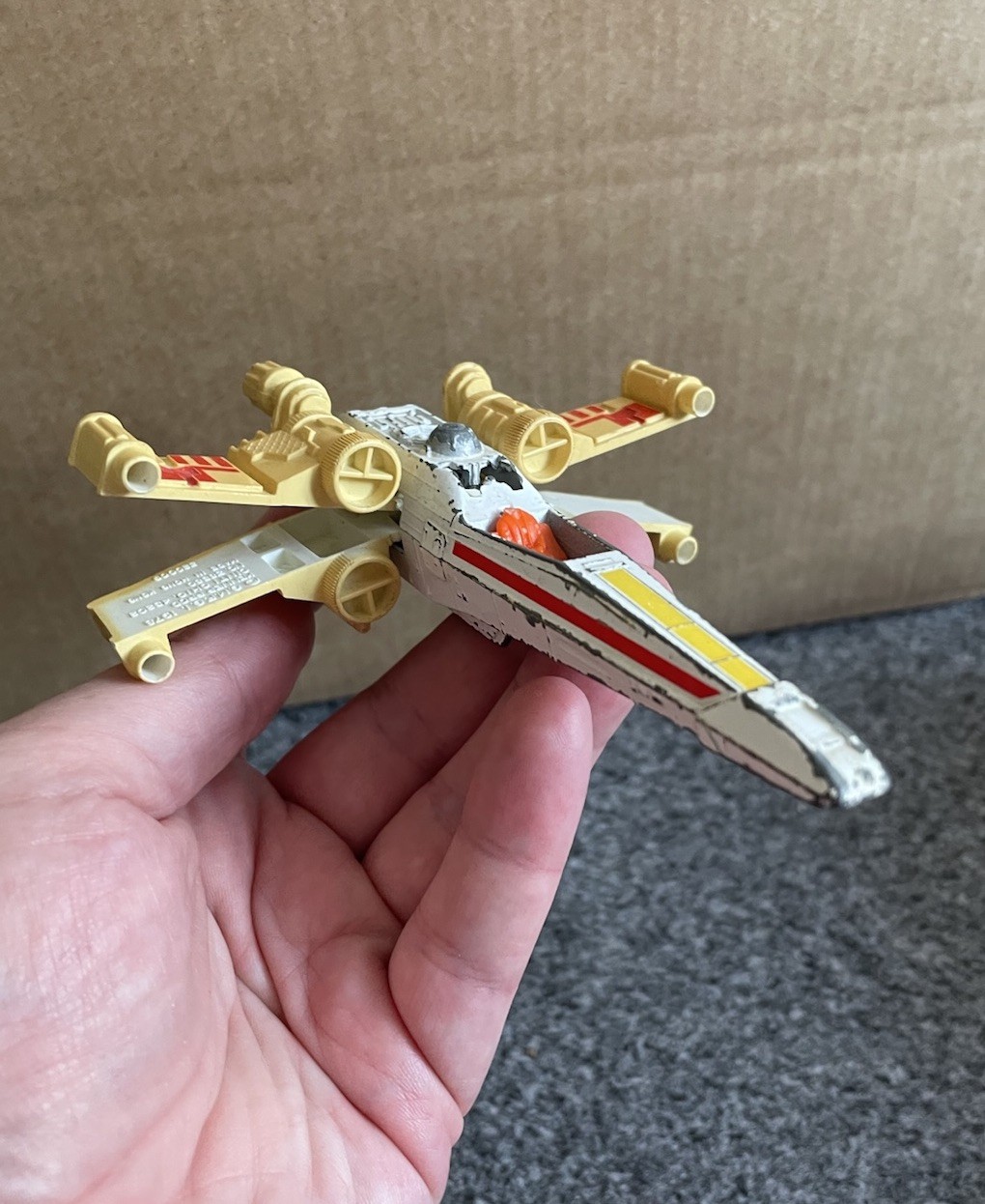 Giocattolo veicolo originale Kenner Star Wars pressofuso X-Wing Fighter 1978 vintage