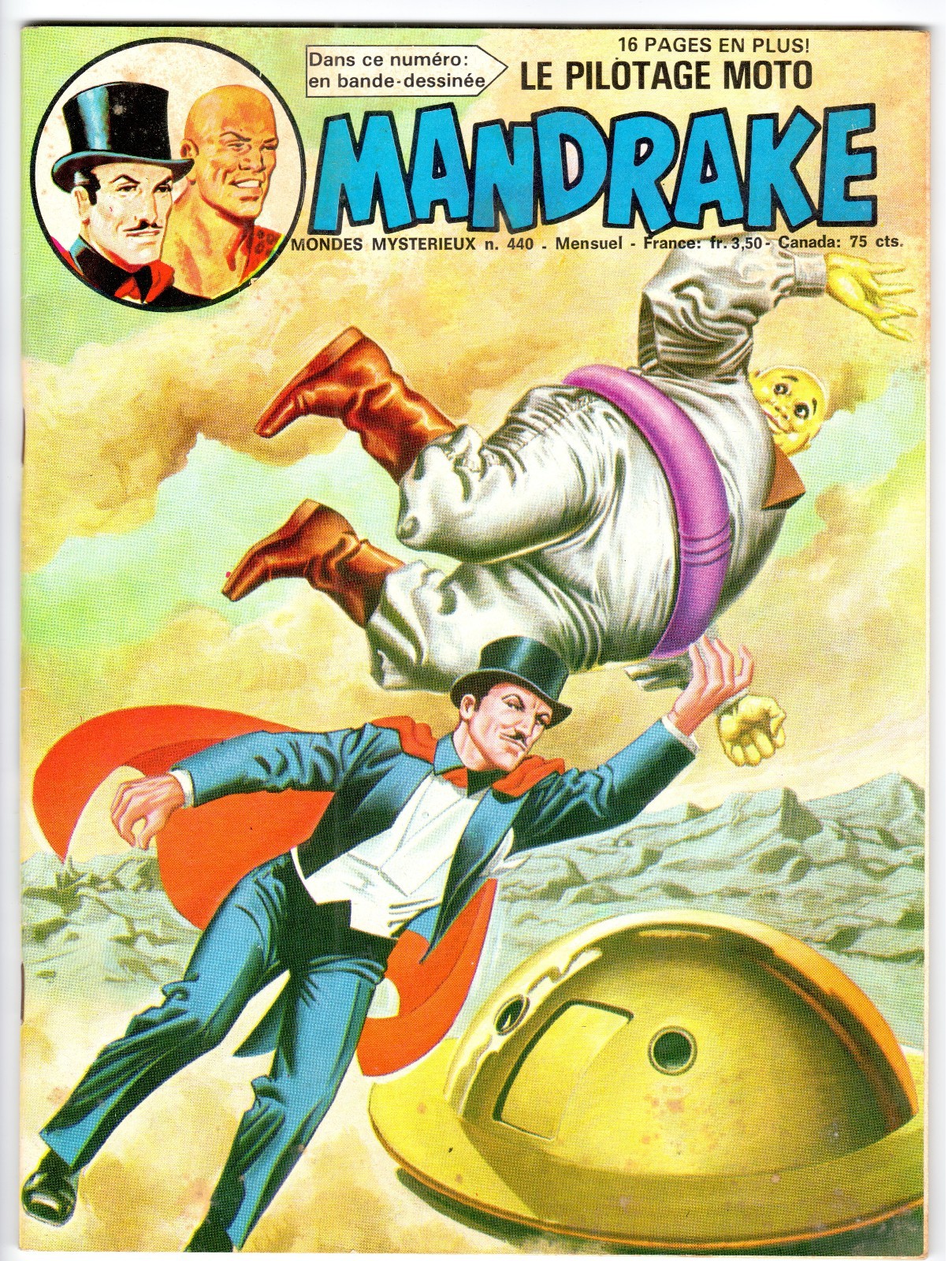 MANDRAKE #440 fumetto francese Mandragora il mago!  LEE FALK!  1978 F+ (6.5)
