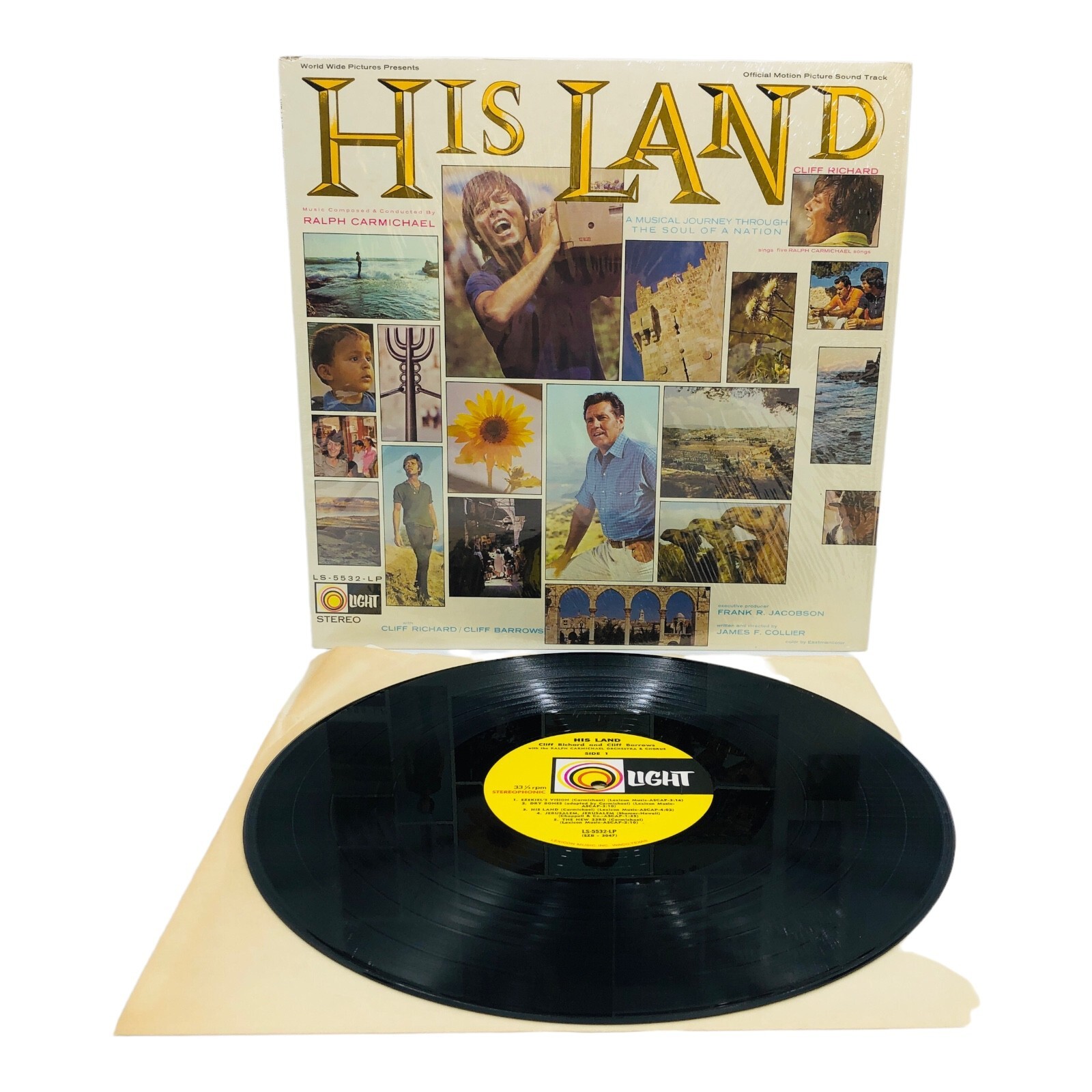 His Land 1970 Christian Movie Soundtrack Vinyl LP Cliff Richard Cliff Barrows