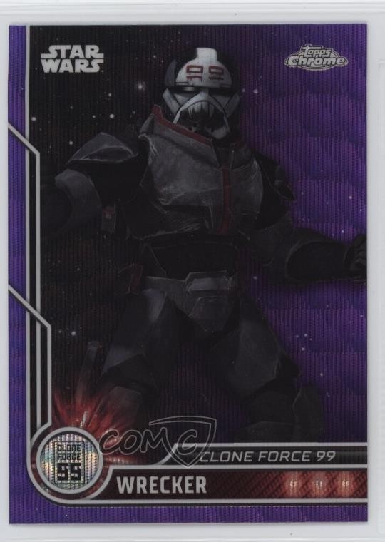 2023 Topps Chrome Star Wars Clone Force 99 Purple Wave Refractor Wrecker 0b6c