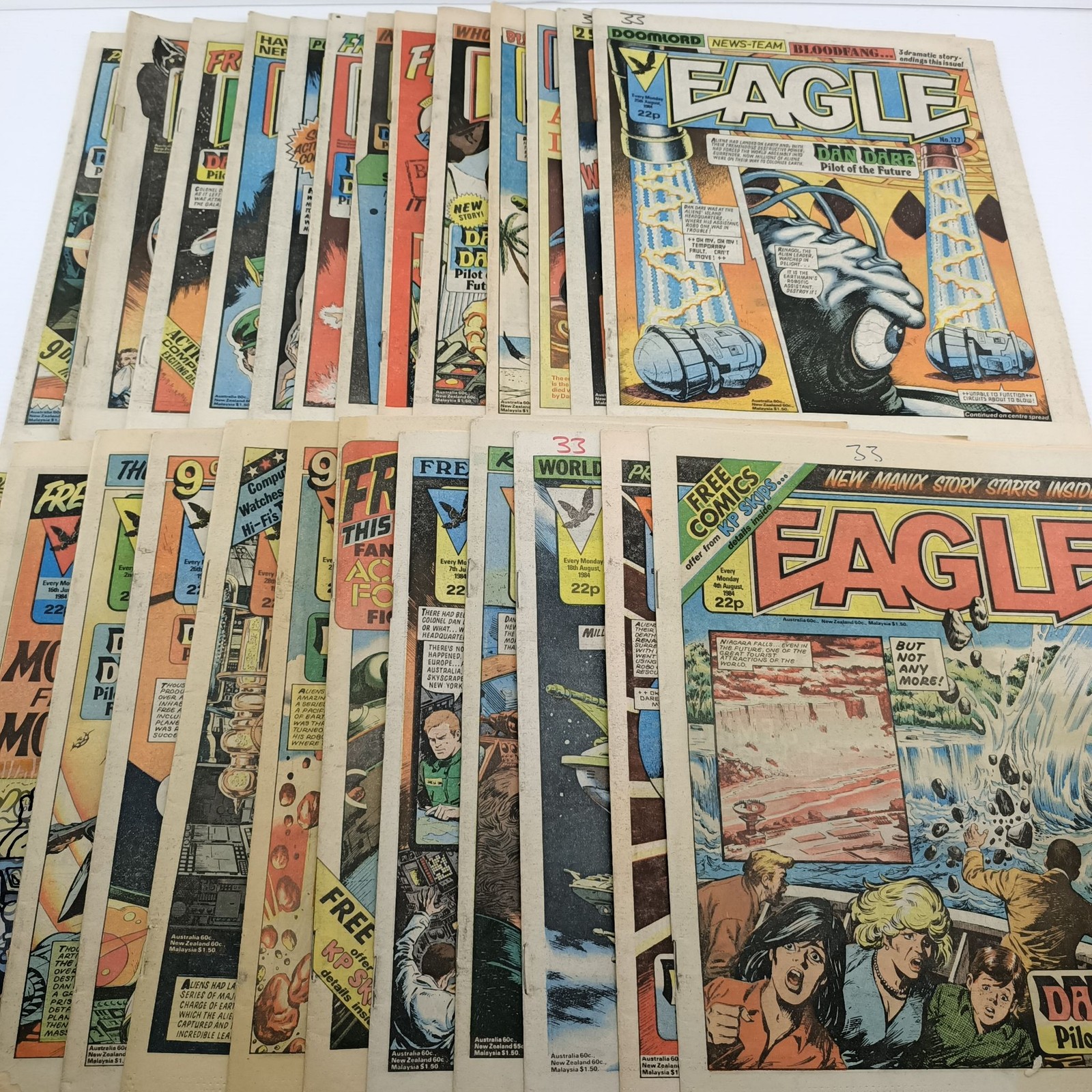 Eagle Comic 1983/84 UK Bundle Lot 60x Weekly Dan Dare Vintage Issues Collectors
