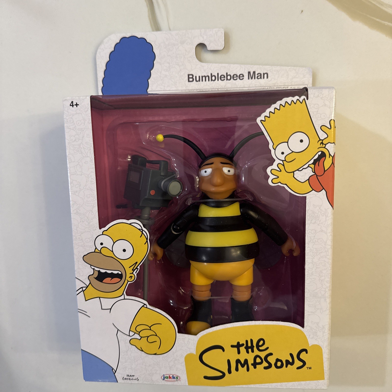🔥I Simpson Bumblebee Man & Videocamera 5" Modellino Onda 4 Jakks 🔥